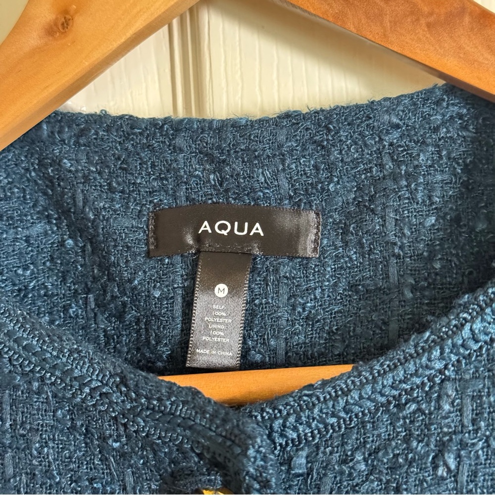 Aqua Women's Reilly Tweed Cropped Jacket Size M 100% exclusive L31901 NWT - Picture 5 of 12